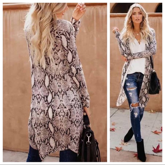 Snake Charmer Open Front Cardigan - Picture 2 of 4